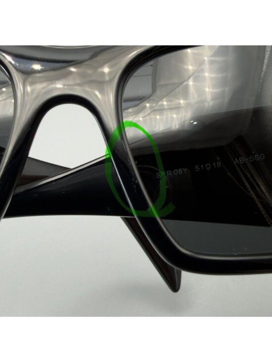 Prada PR 08YS 1AB5S0 Sunglasses Black Dark Grey 51 18 145 3N READ main image 4